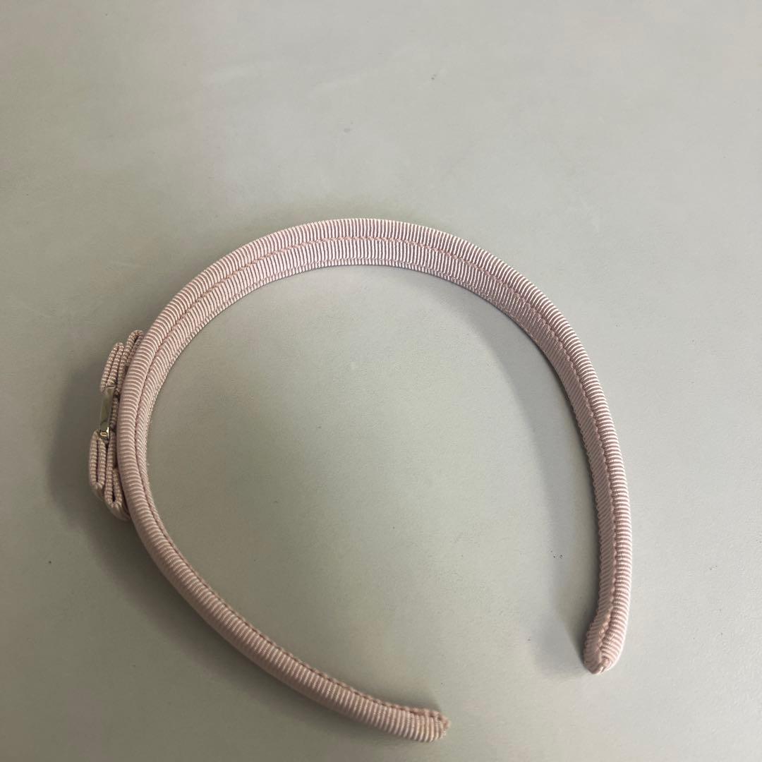 フェラガモ　リボン付きピンクヘアバンド