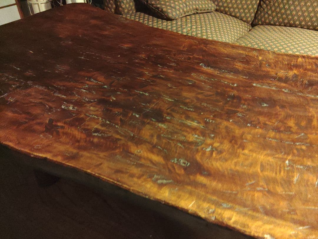 Poinciana様　アフリカ民芸品　無垢　座卓　テーブル　天然木　ヴィンテージ