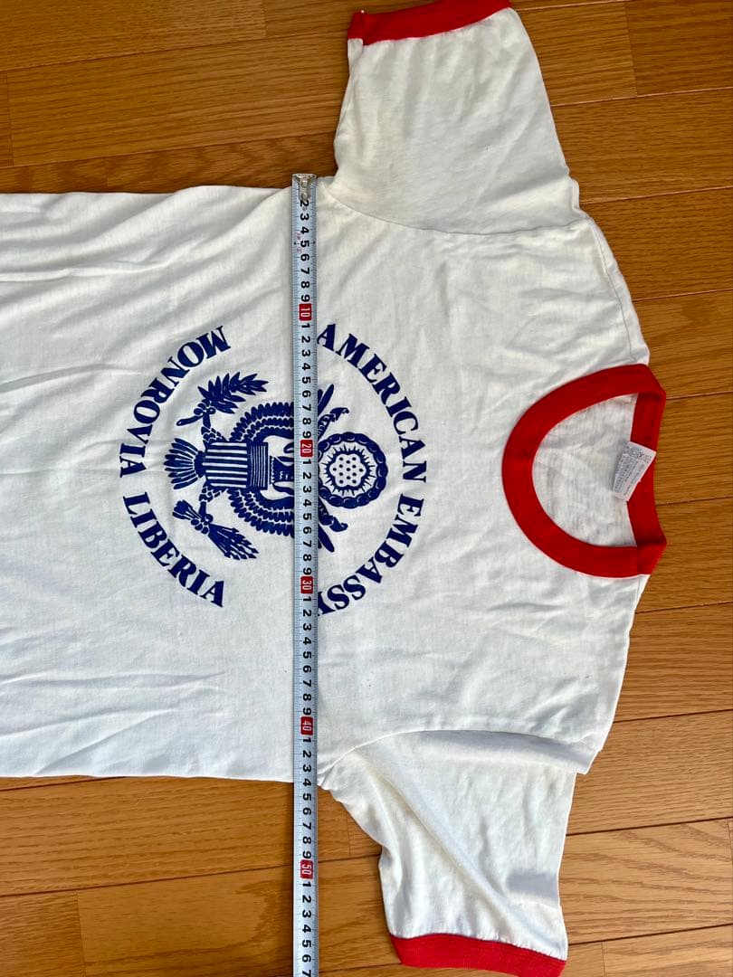 80's MADE IN U.S.A 13starリンガーTee 裾シングル