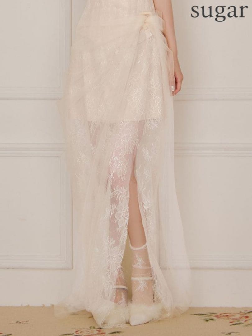 アイボリー レースドレス スリーブレスシュガー値下げ中