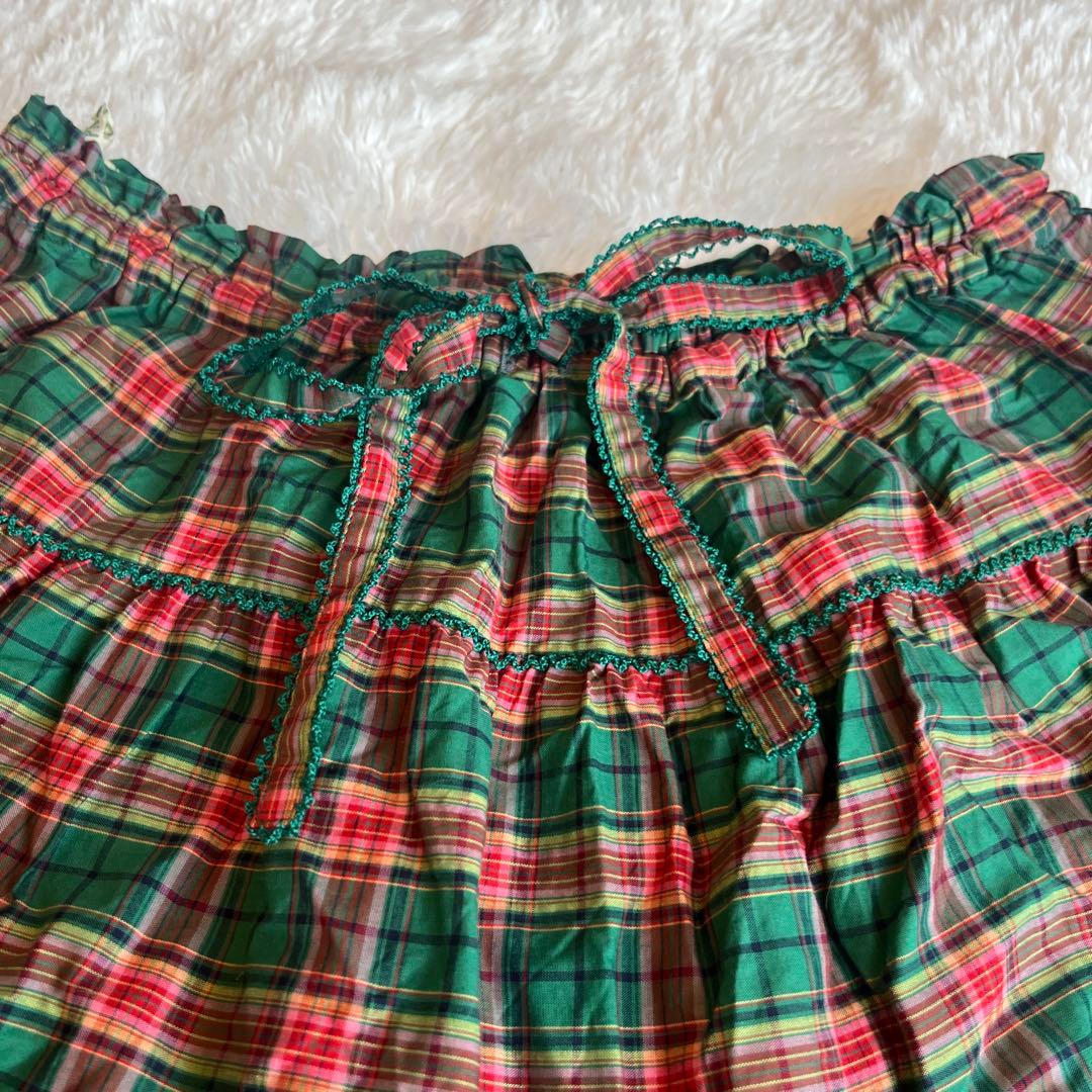 ピンクハウス　オリジナルタータンチェックスカート　フリル　スカート