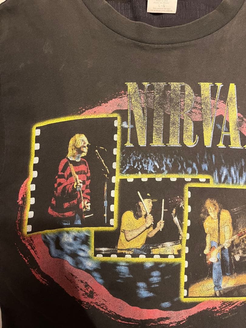 90s NIRVANA vintage tシャツ グッドフェード 短丈