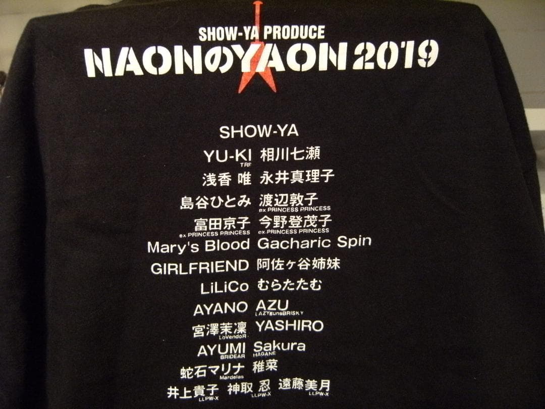 SHOW-YA プロデュース★NAONのYAON 2019年 ツアー Tシャツ