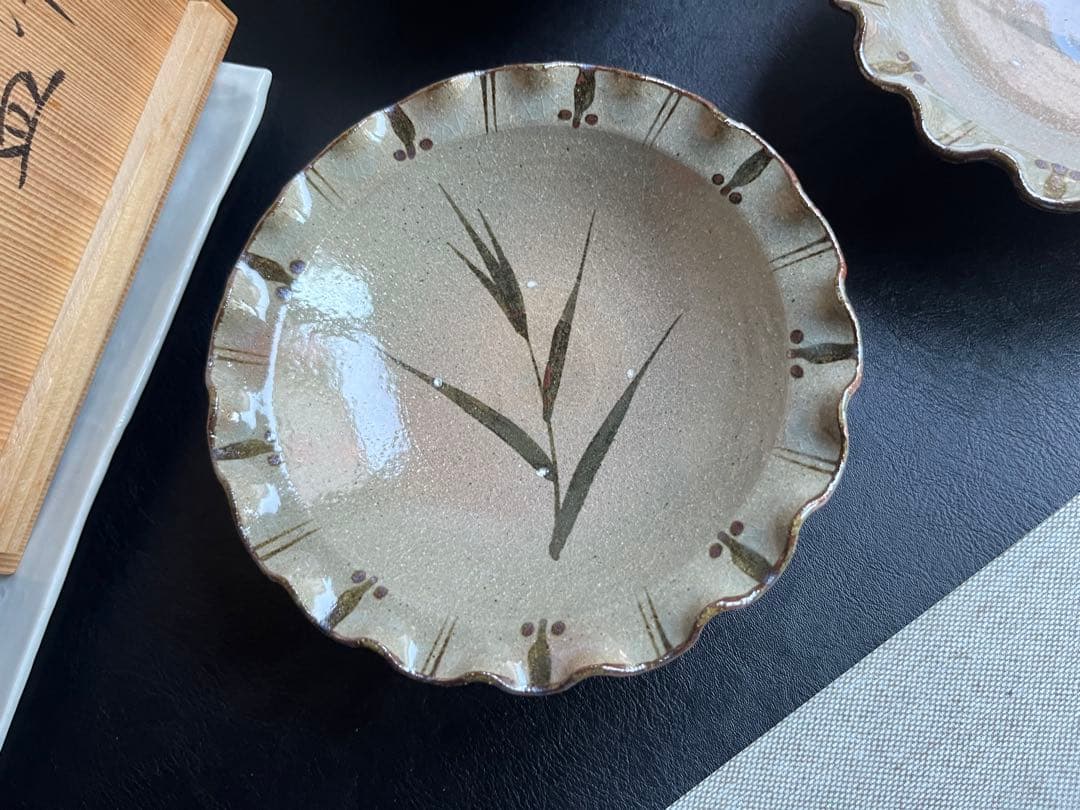 三玄窯 中里重利　絵唐津　銘々皿　輪花皿　5枚