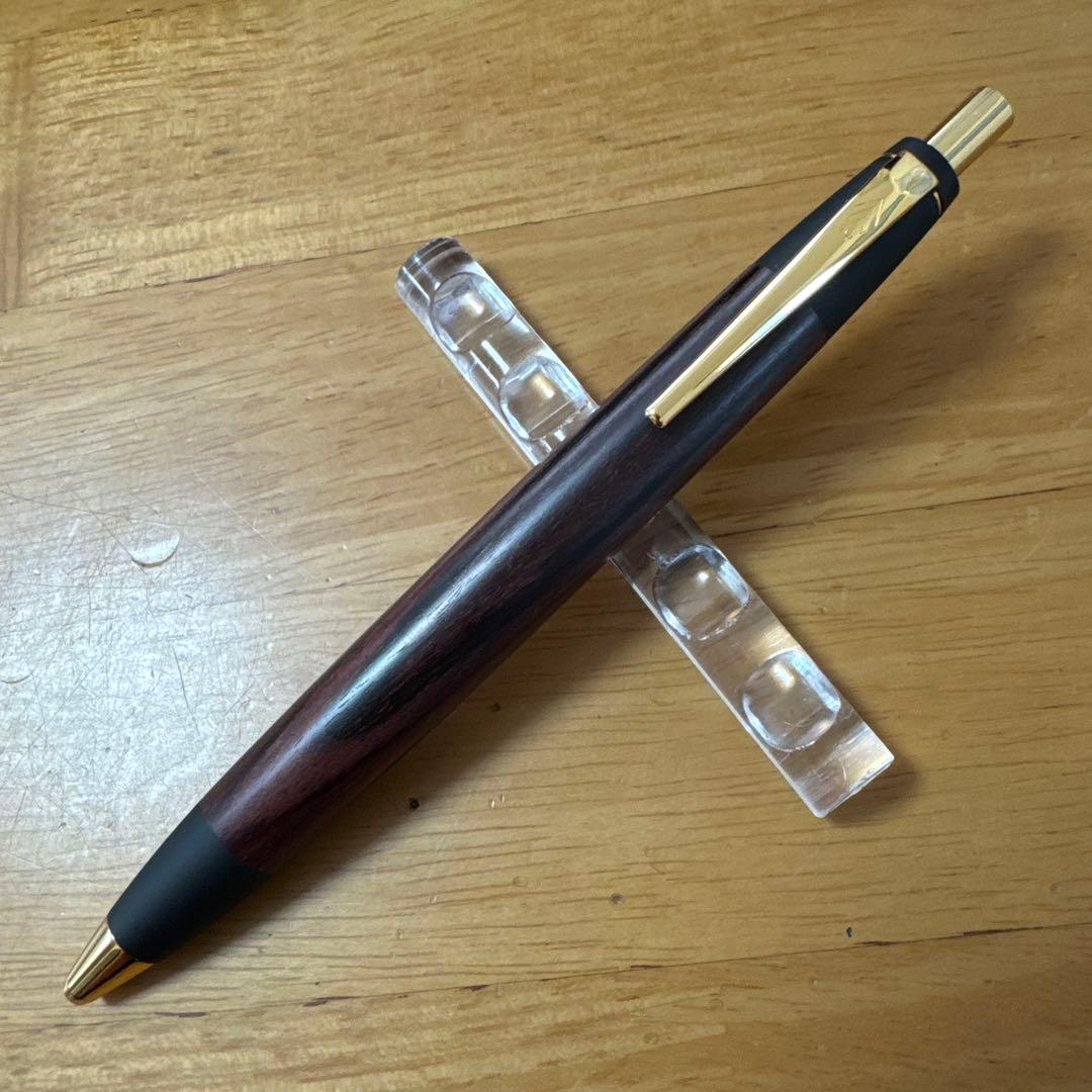 新品 野原工芸 キングウッド ボールペン スタンダード ゴールド金具 SANZO