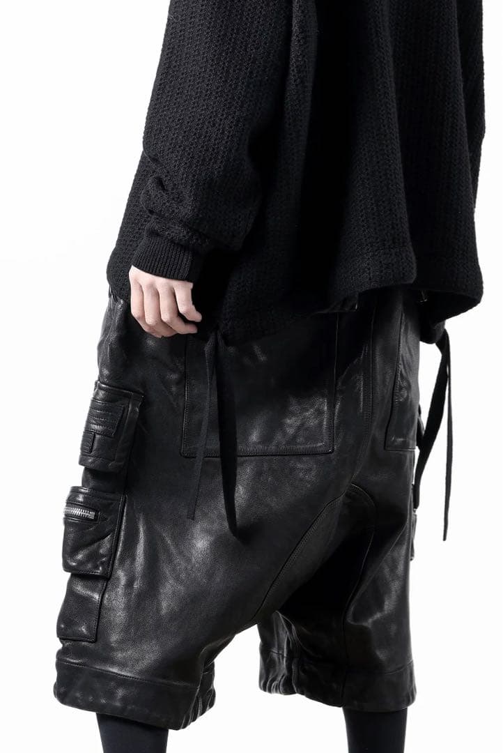 A.F ARTEFACT エーエフ アーティファクト レザー ハーフカーゴパンツ