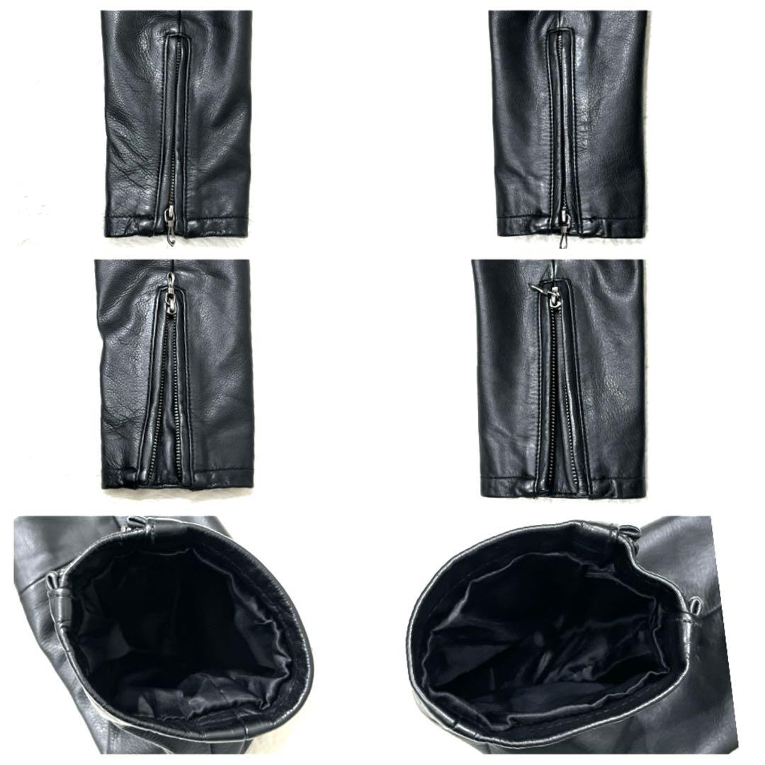 ゴスタールジフーガ 馬革 シングルライダース 総柄 裏地ペイズリー柄 サイズ44