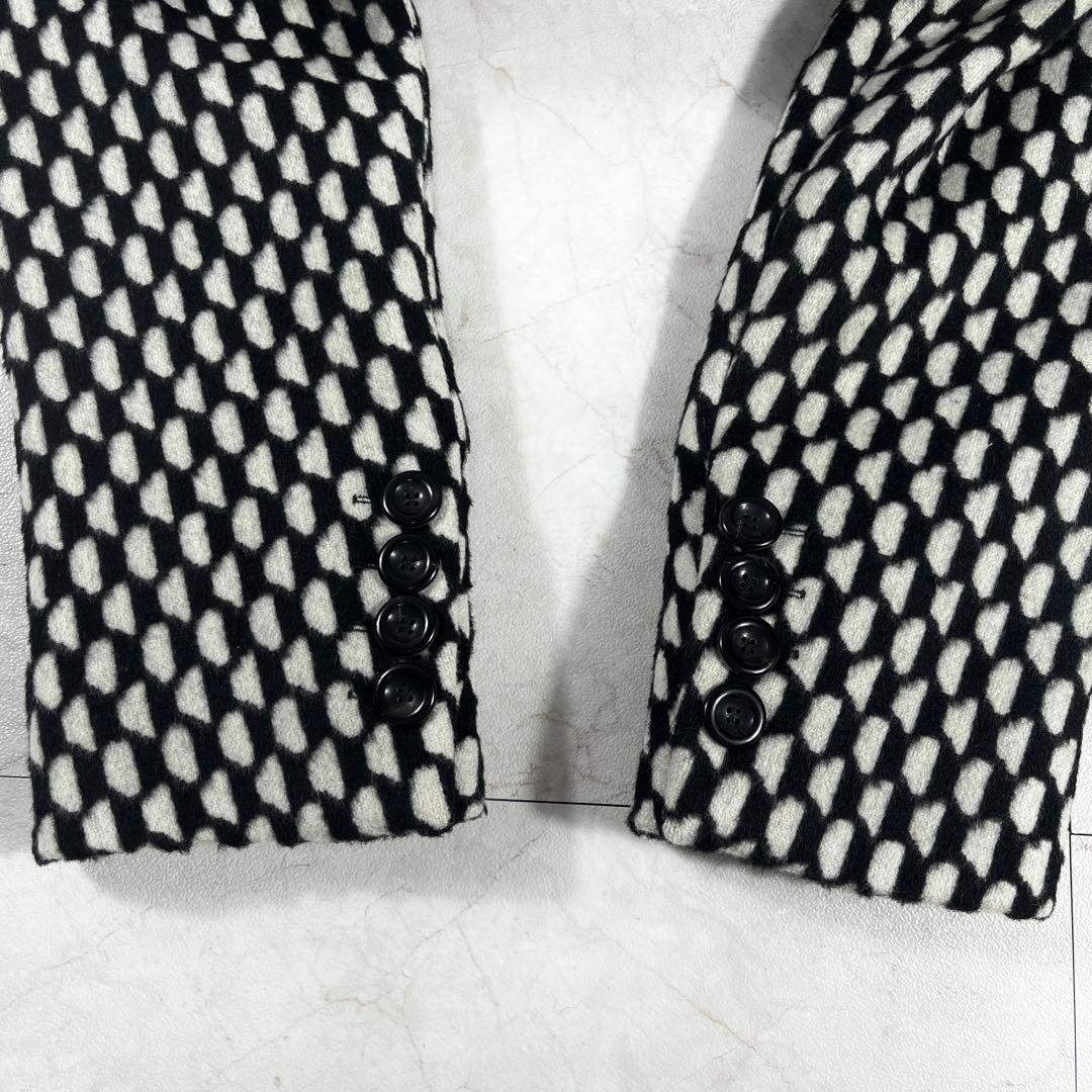 ✨極美品 マックスマーラ 白タグ 格子チェック スタンドカラーコート アルパカ混