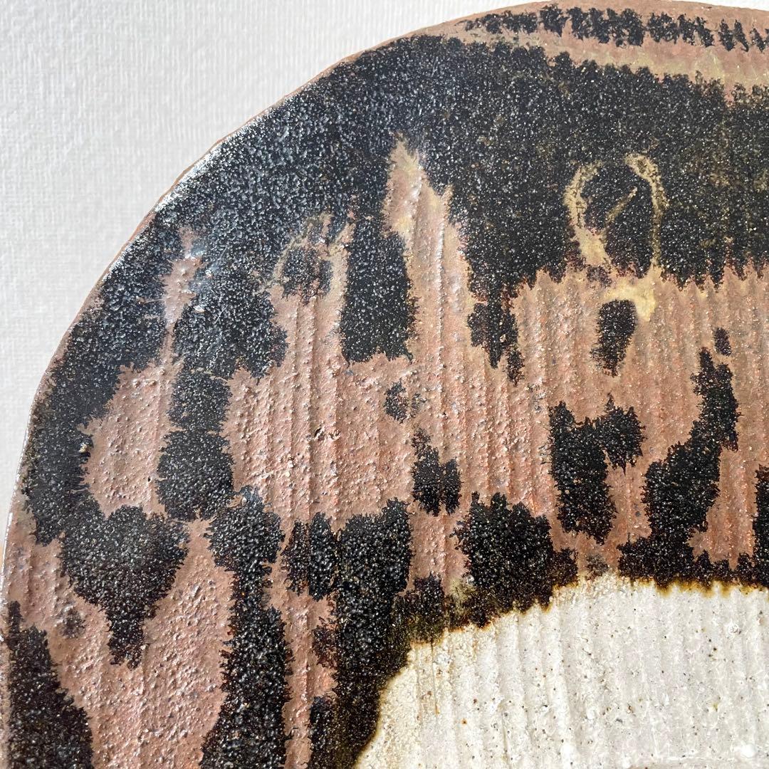 田村耕一 在印 陶板 鉄絵 人間国宝 益子焼 笠間焼 飾り皿