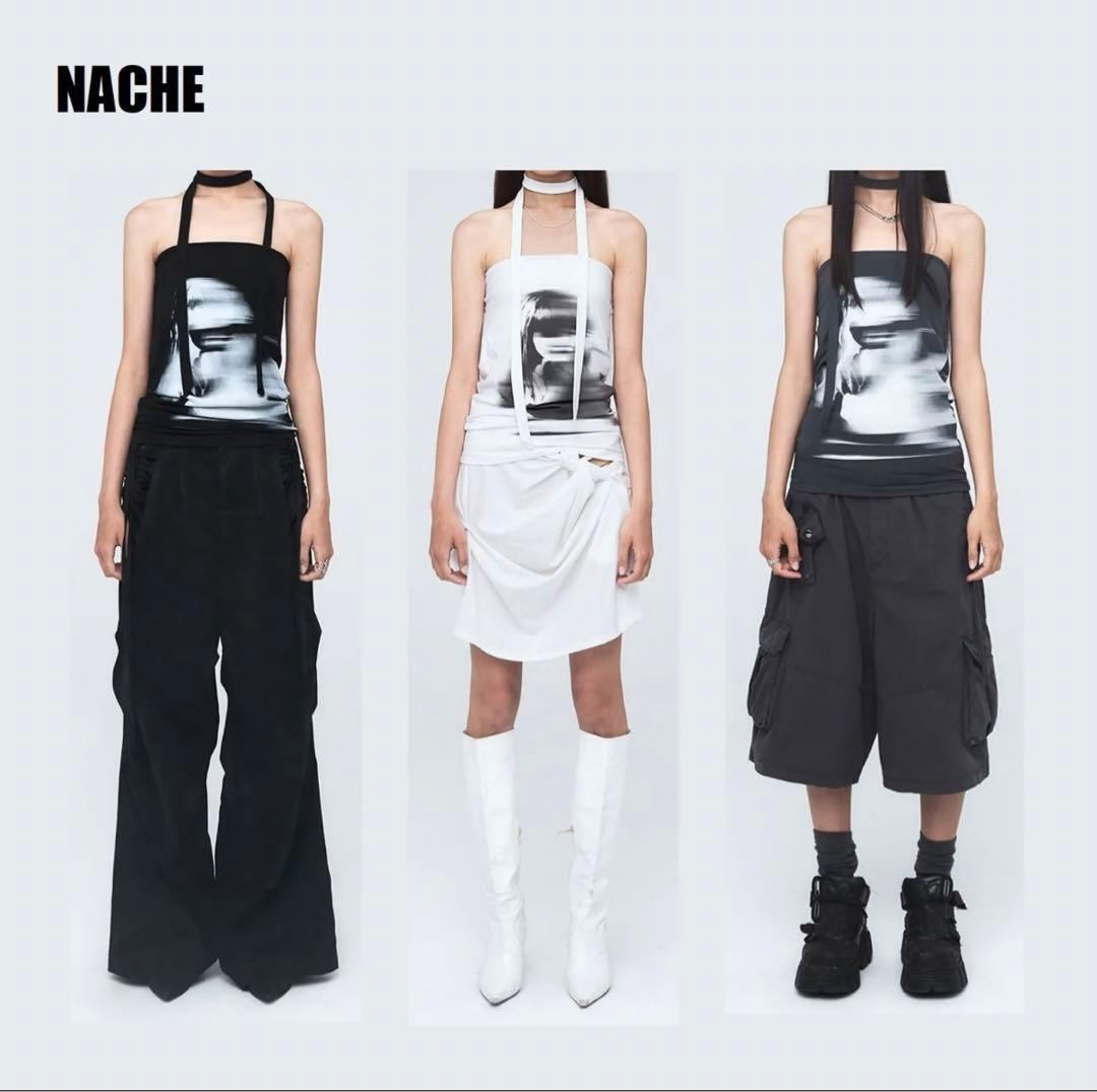 NACHE PRINTED TIE TANK TOP シズニルック