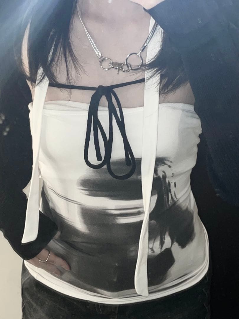 NACHE PRINTED TIE TANK TOP シズニルック