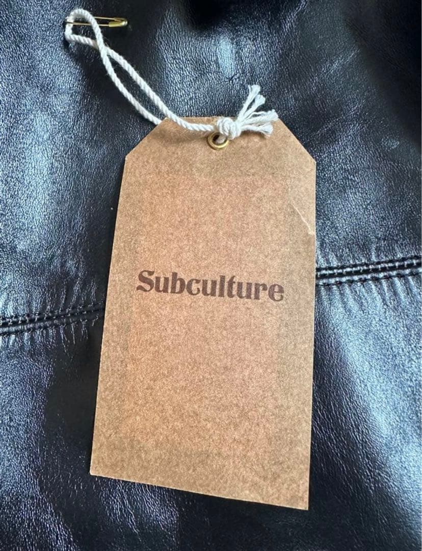 subculture サブカルチャー　レザーカーコート　2