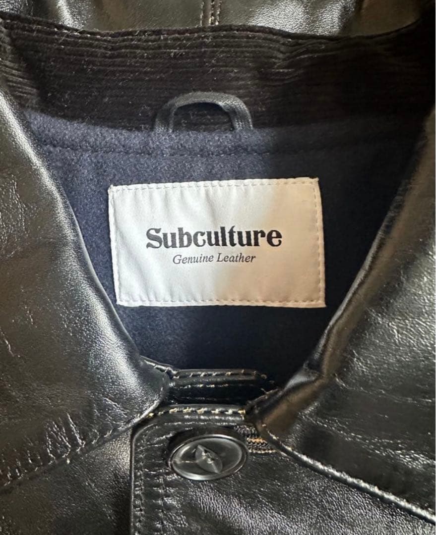 subculture サブカルチャー　レザーカーコート　2