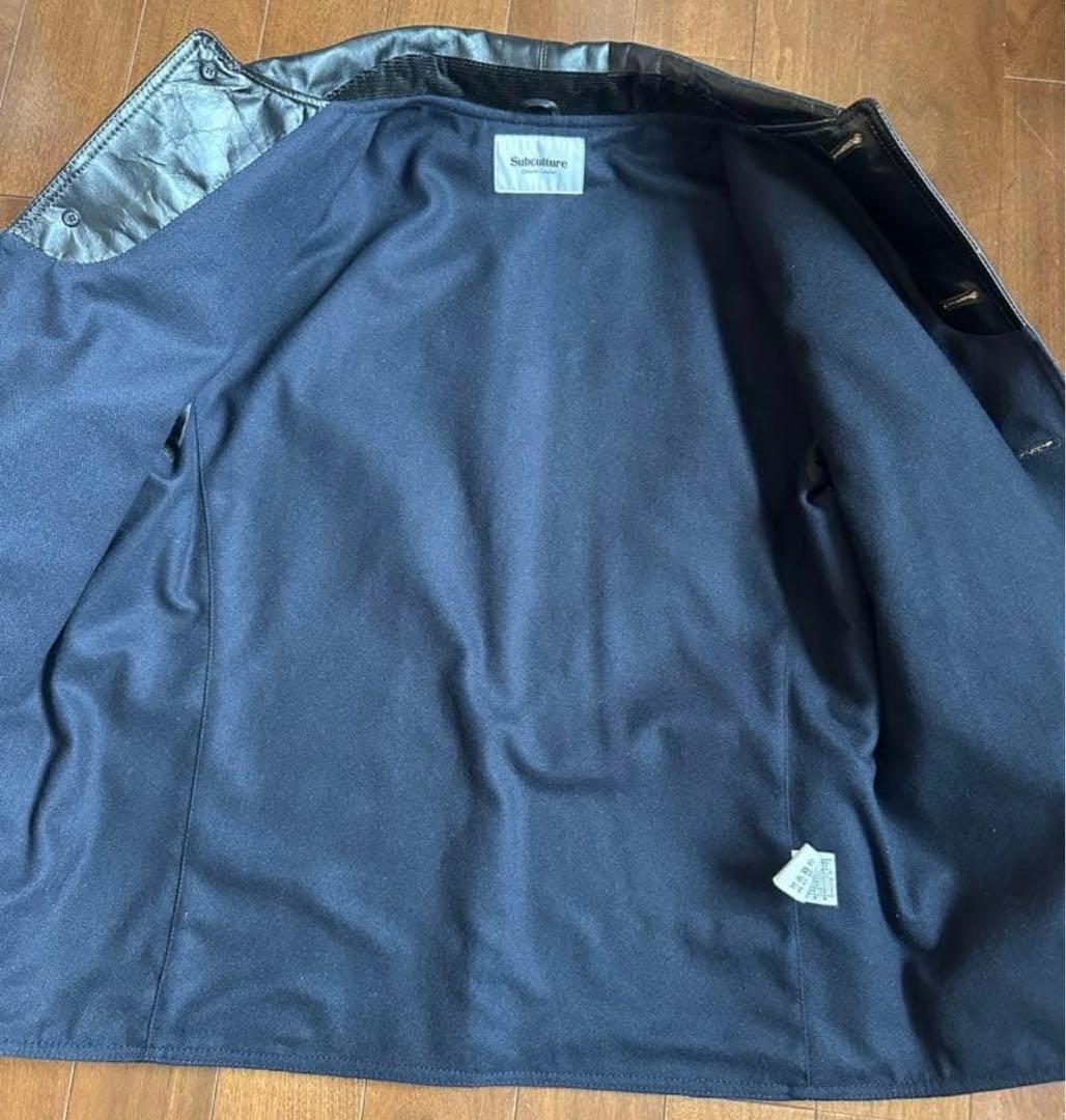 subculture サブカルチャー　レザーカーコート　2