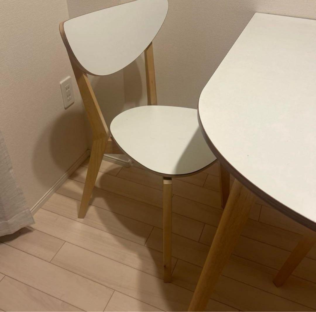 ココさん専用ホワイト楕円形ダイニングテーブルセット