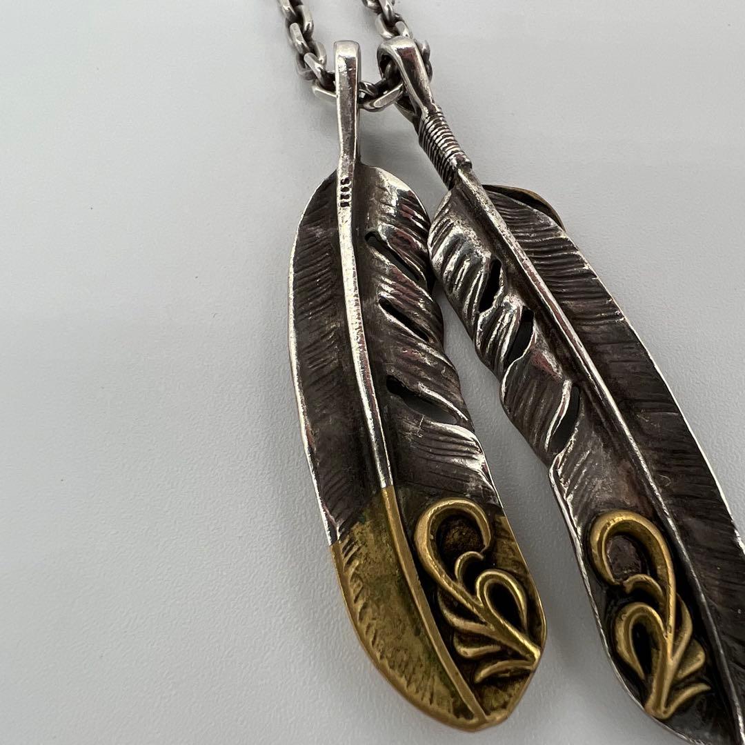 【貴重】シルバーネックレス/フェザーネックレスＳ925刻印