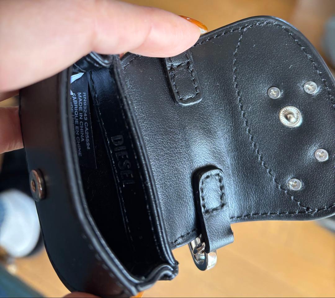 DIESEL カウレザー ミニウォレット キーホルダー