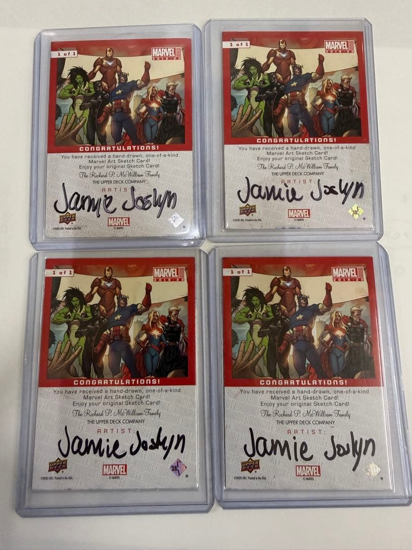 upper deck marvel 1of1 スケッチカード　パズル