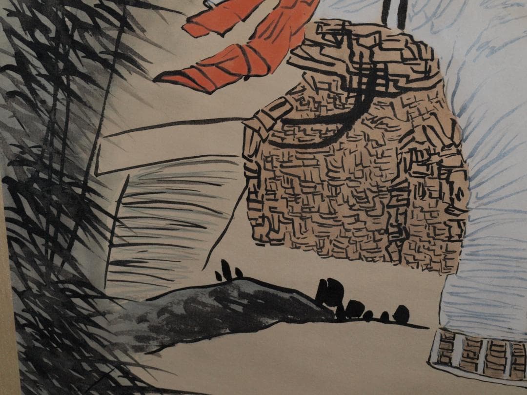 民間仕入れ品任伯年作　仙人図　肉筆絵骨董品　掛け軸 AK2174A9-2