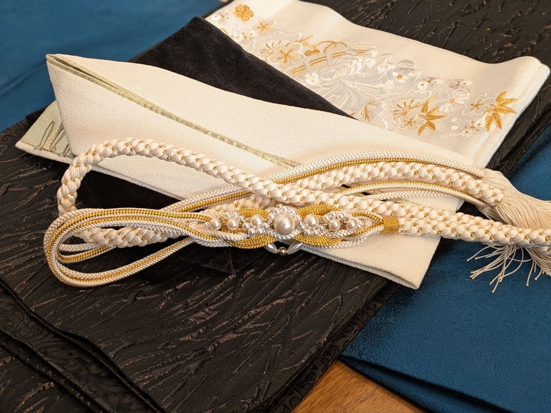 振袖フルセット 身丈152裄64 色無地振袖 青藍色 地紋 やまと誂え 成人式