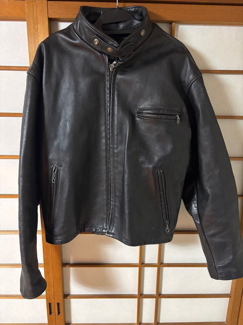Schott レザー シングル　ライダース　サイズ44