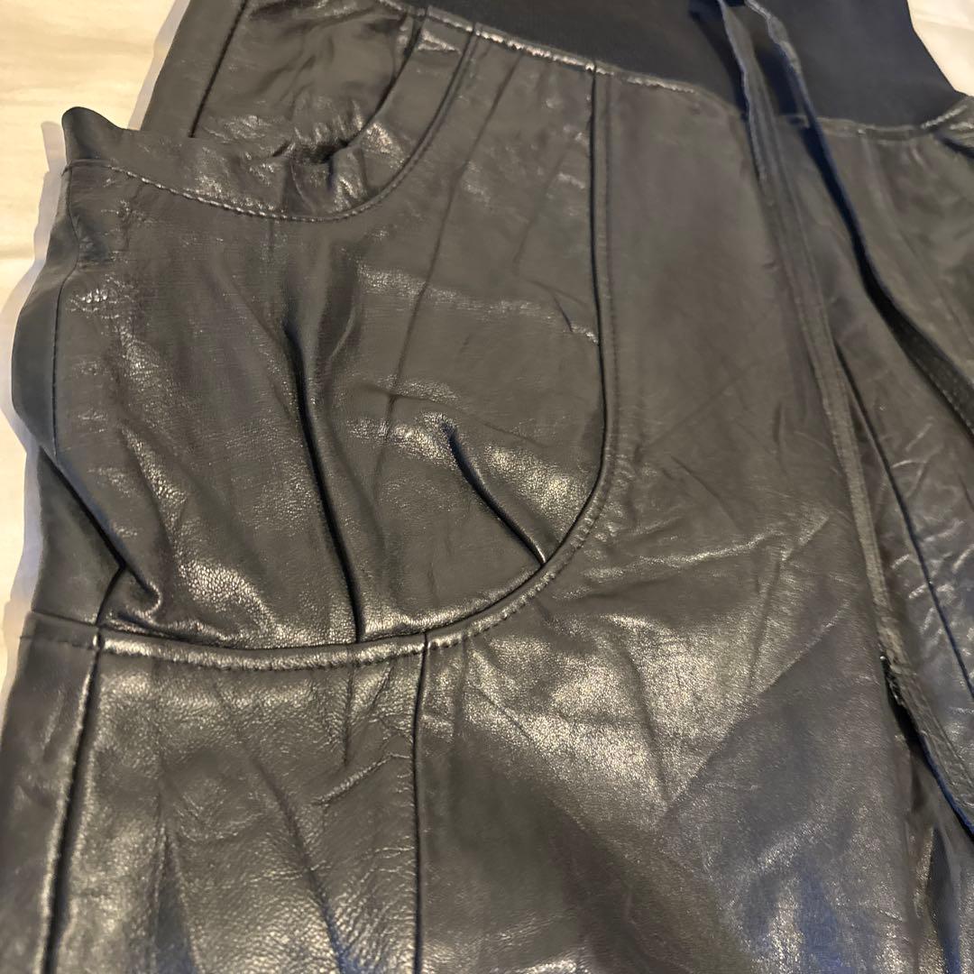 テ*ン様 WORCA レザーハーフサルエルパンツ