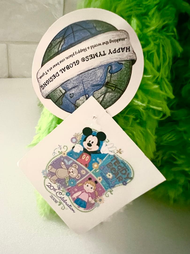 270体限定　2008 ビバリーホワイトさん サイン入り　ダッフィー　グリーン