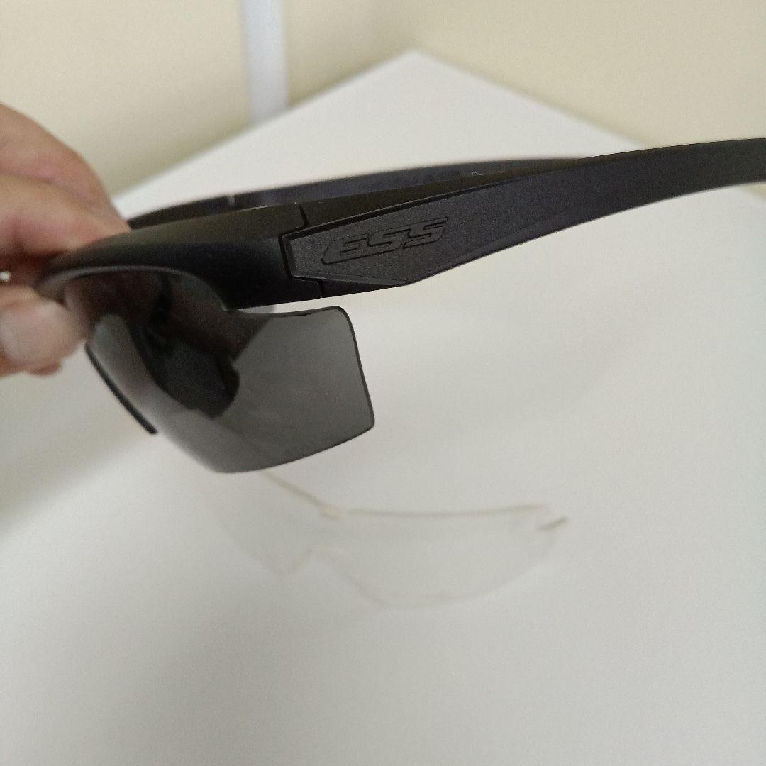 ESS ブラック ゴーグル クリア・スモークレンズ付き