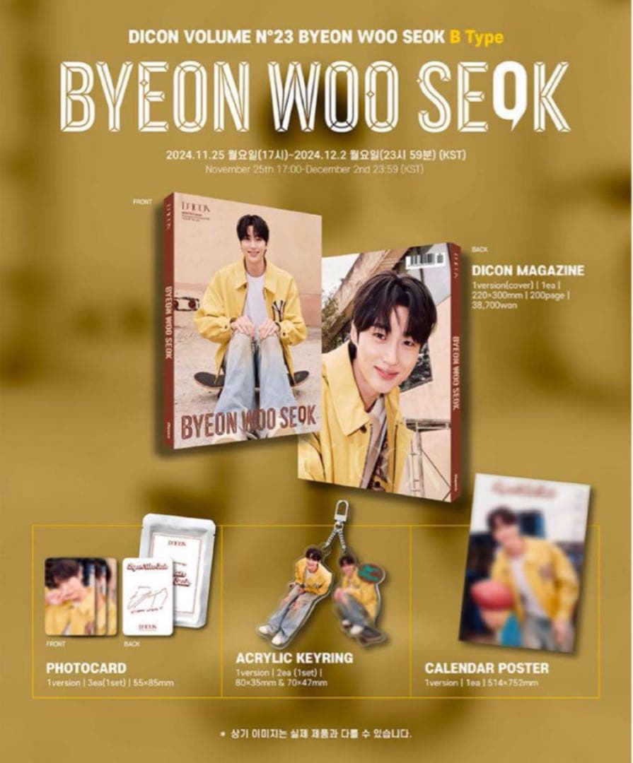 ビョンウソク 변우석 写真集 DICON typeB