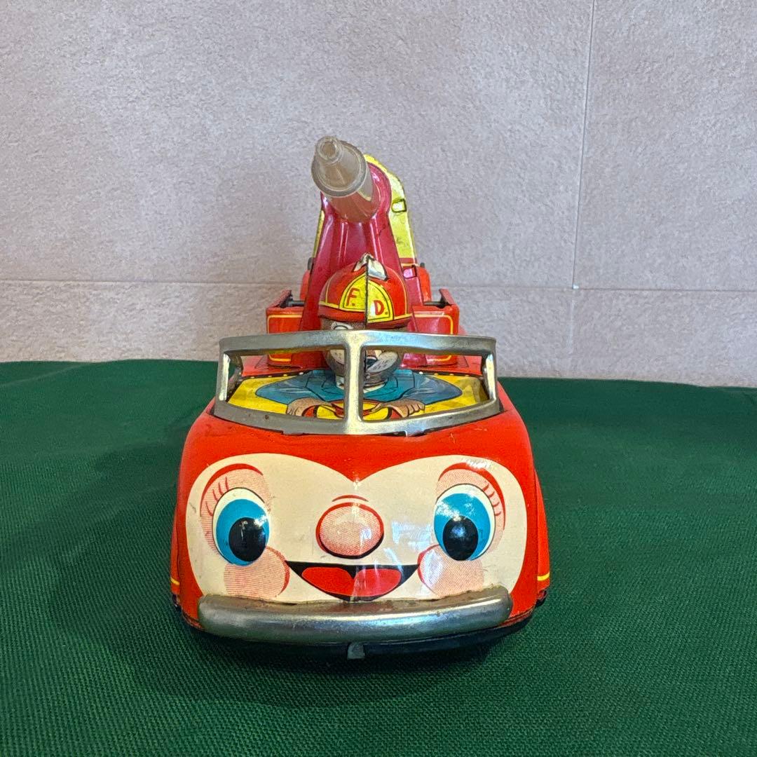 ブリキ　アニマル消防車　昭和レトロ