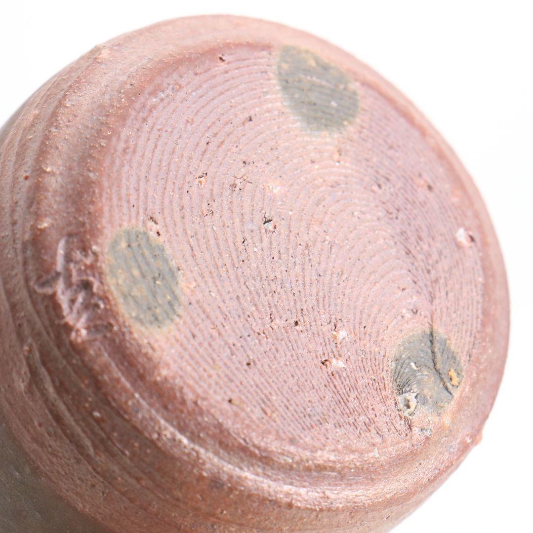 市野克明作 丹波焼 肩衝茶入 段七宝仕覆 茶道具 共箱　V913