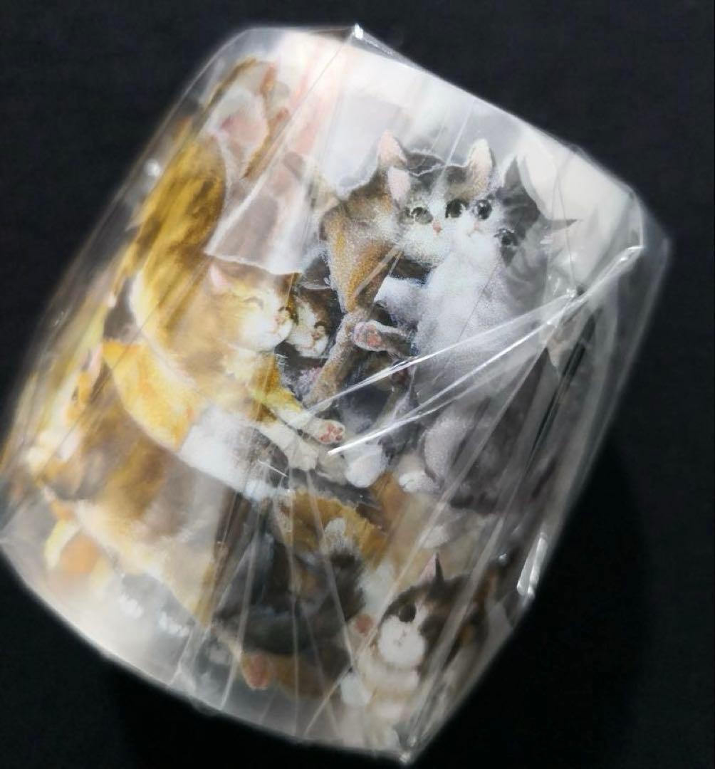 【8361】海外　マステ　5m巻売り　PETマスキングテープ　猫