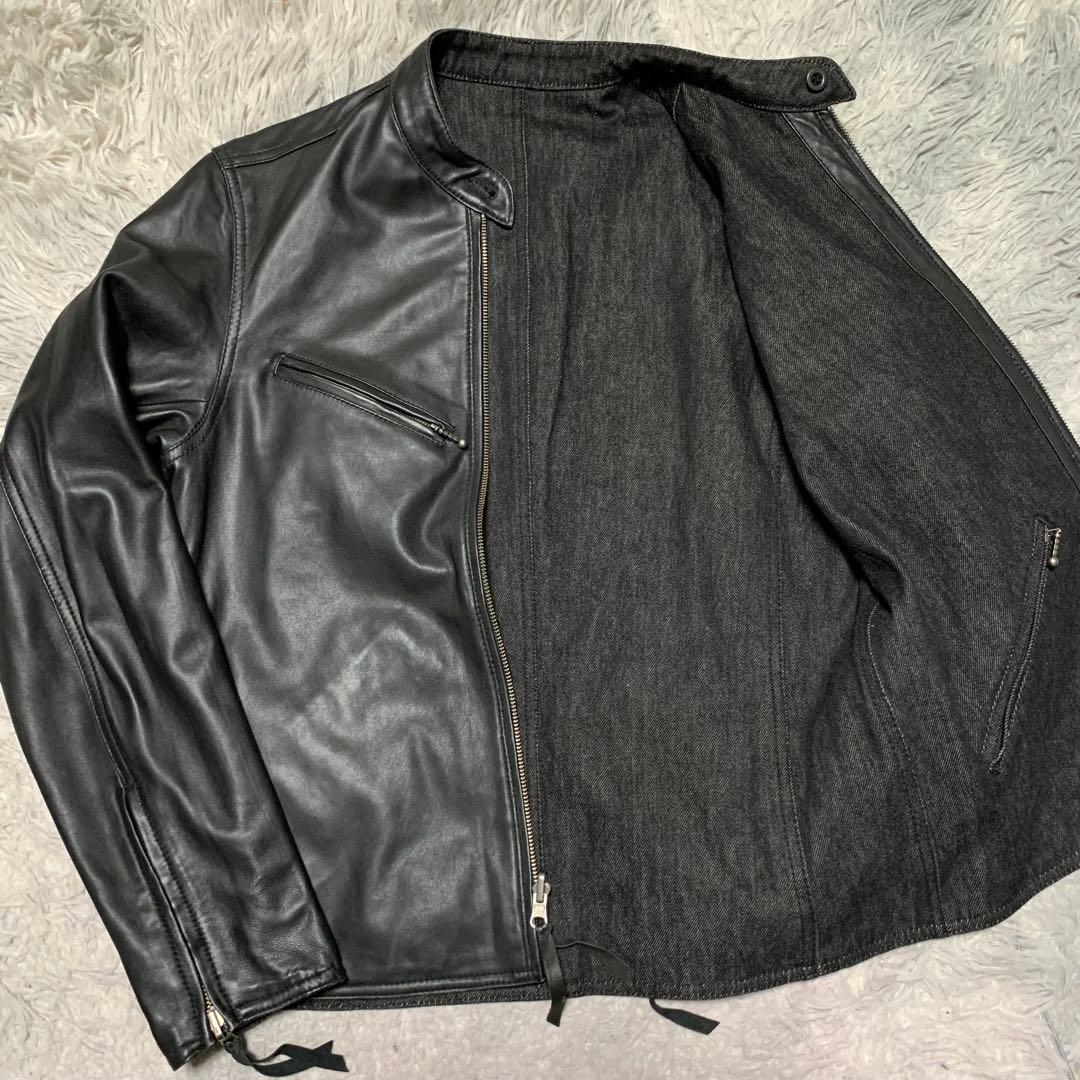 極美品 希少 LL KADOYA カドヤ シングルライダース レザージャケット