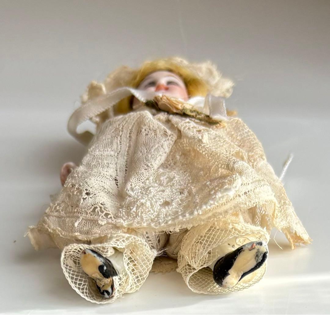 アンティーク　ミニョネット　オールビスクドール　10cm
