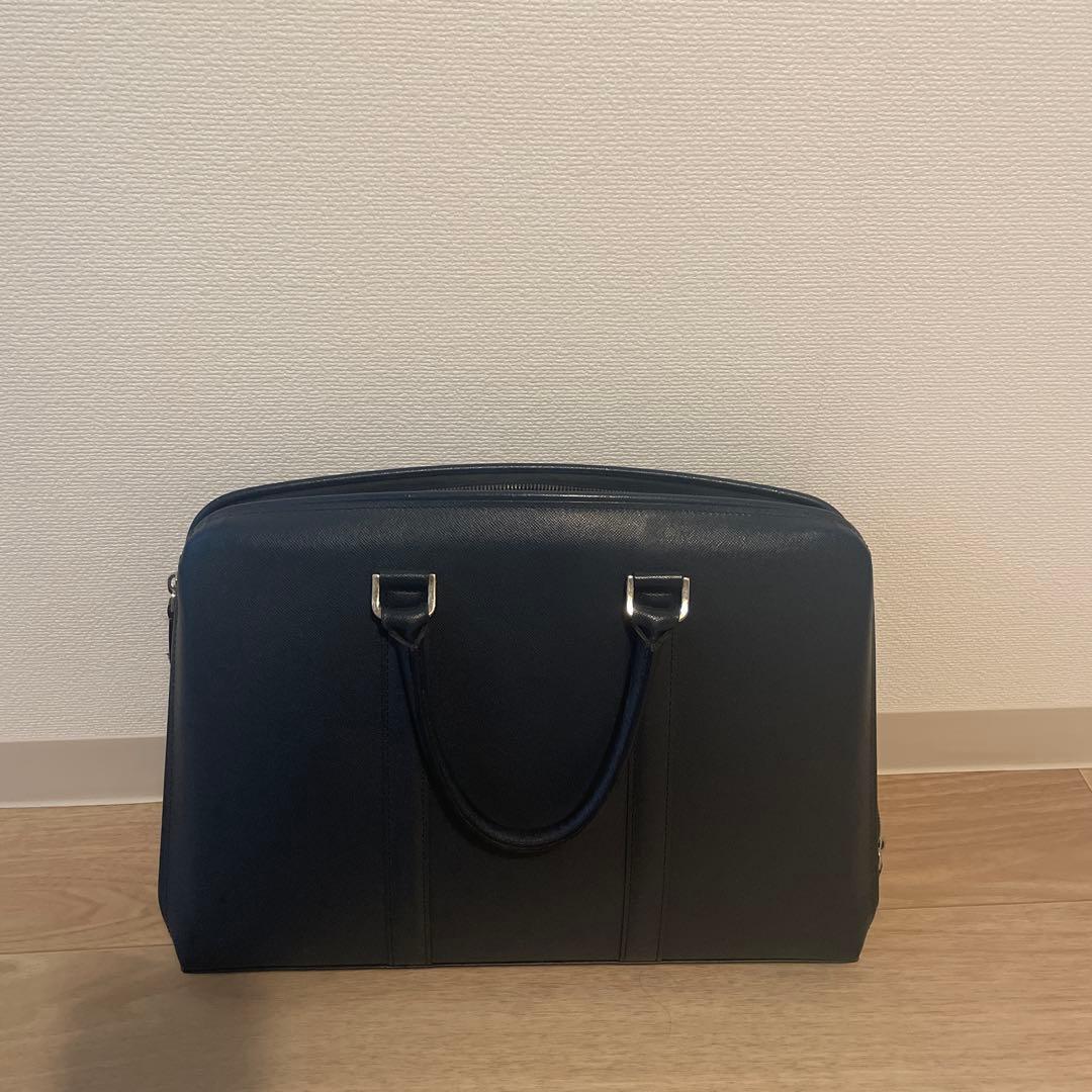【本日限りセール】porter ネイビー 皮ビジネスバッグ