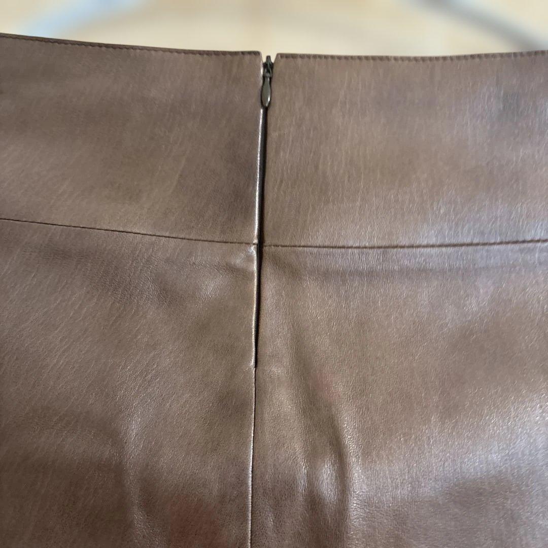 CIVIDINI レザースカート ブラウンMサイズ
