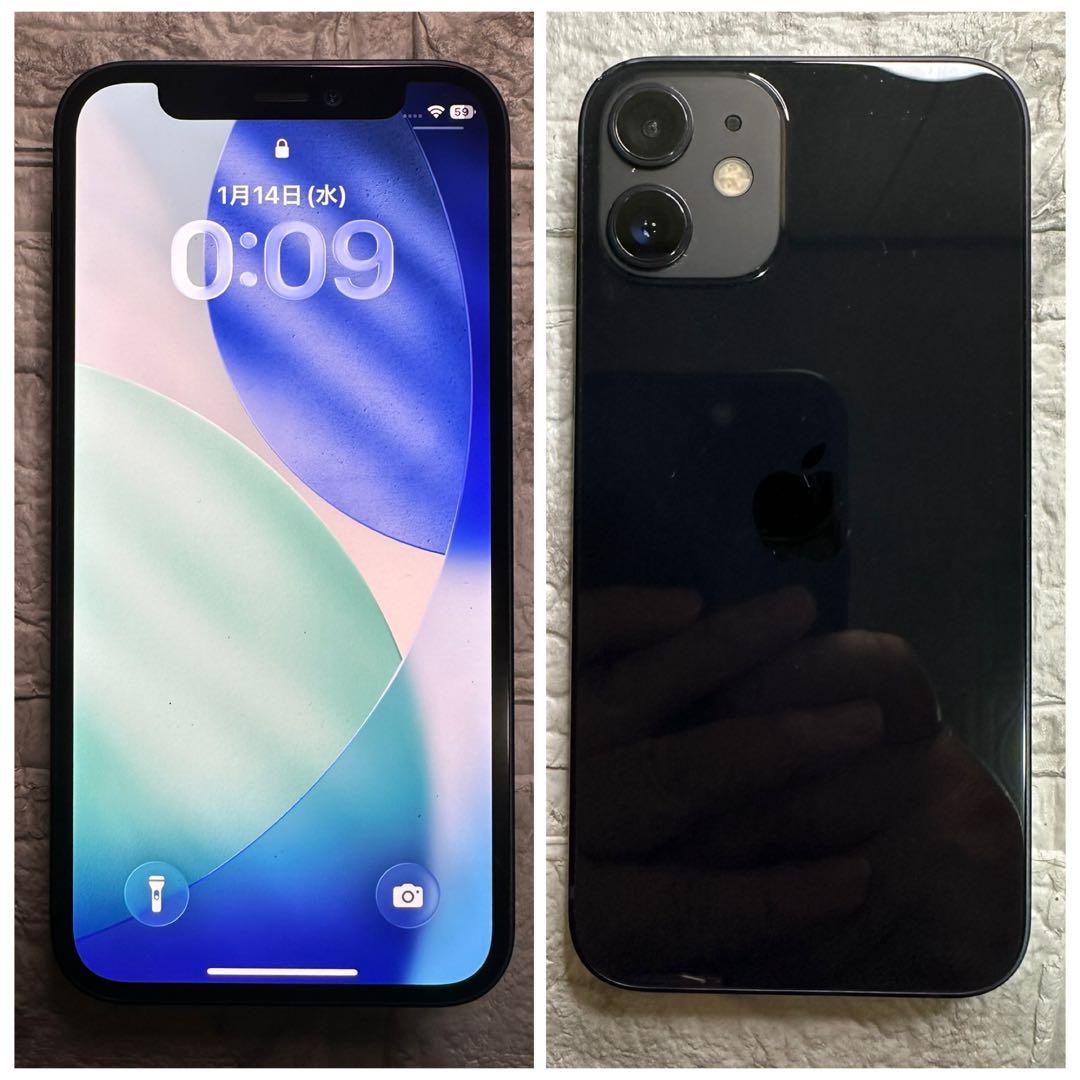 09 iPhone 12mini 64GB 新品バッテリー　SIMフリー結構綺麗