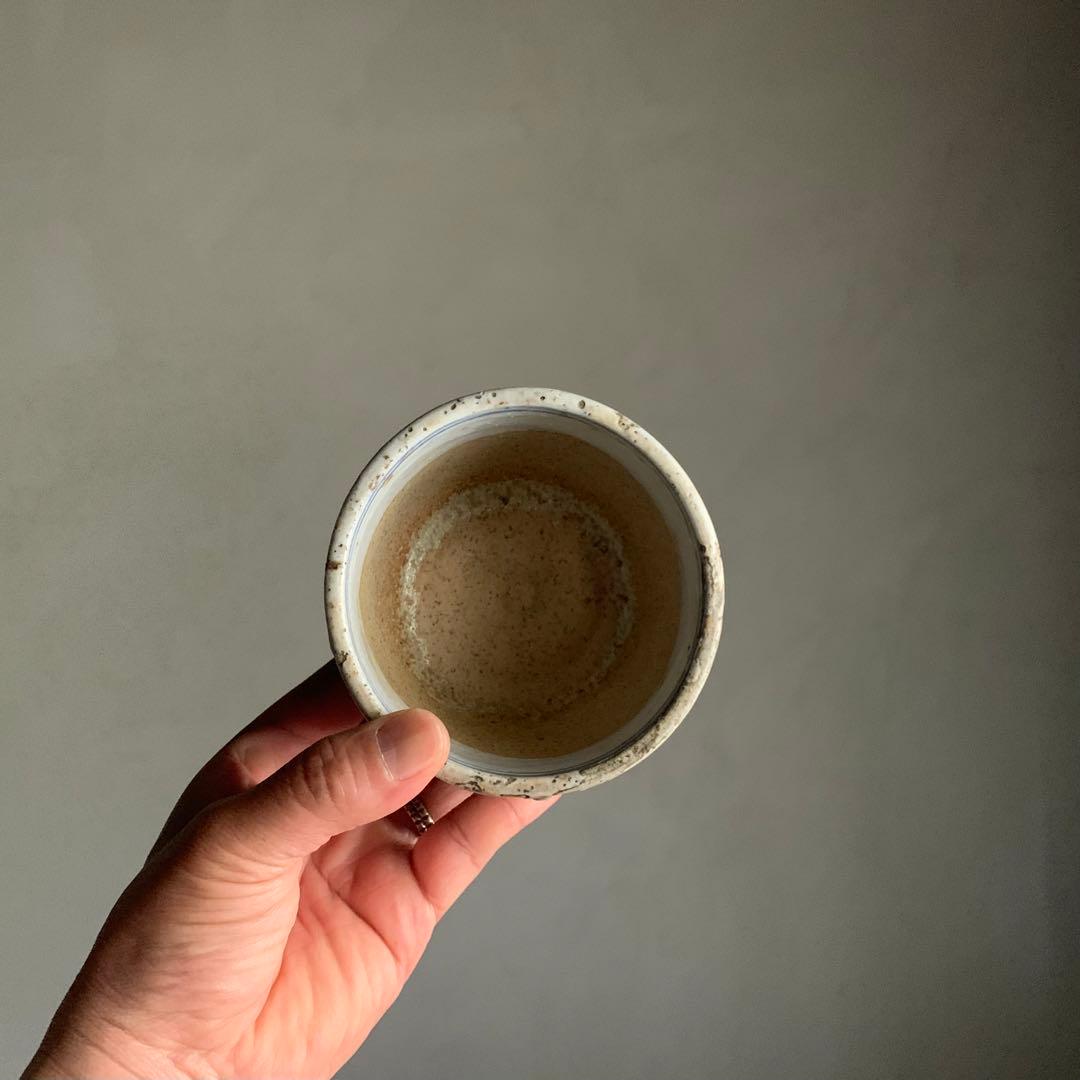 呉須染付 筒茶碗 火入れ 茶道具 古美術 古道具 アンティーク