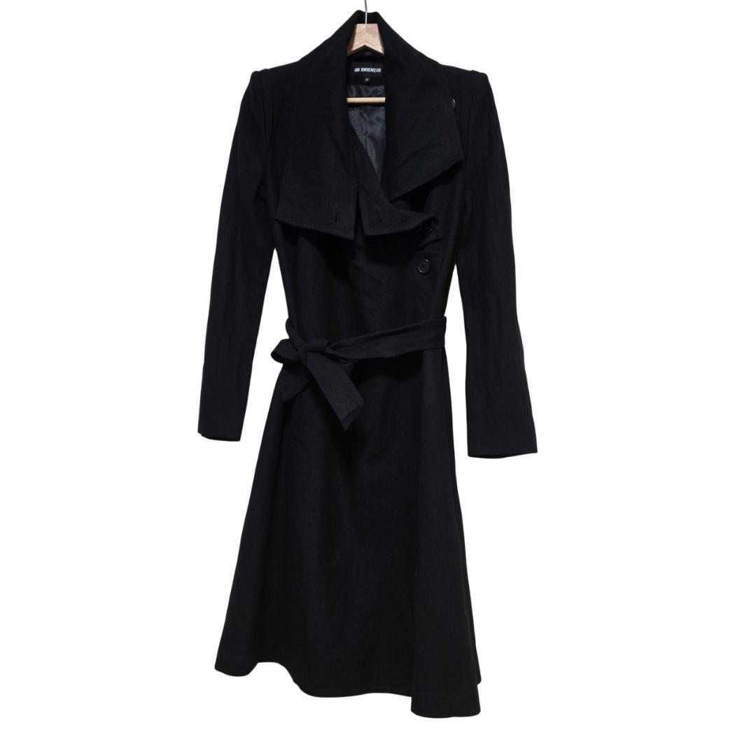 AW10 本人期 ANN DEMEULEMEESTER ベルテッドロングコート