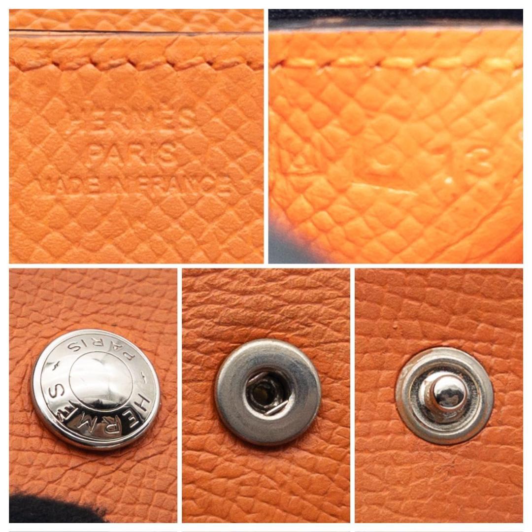 【極美品】HERMES ルヴァンキャトル　ケース　小銭入れ　オレンジ