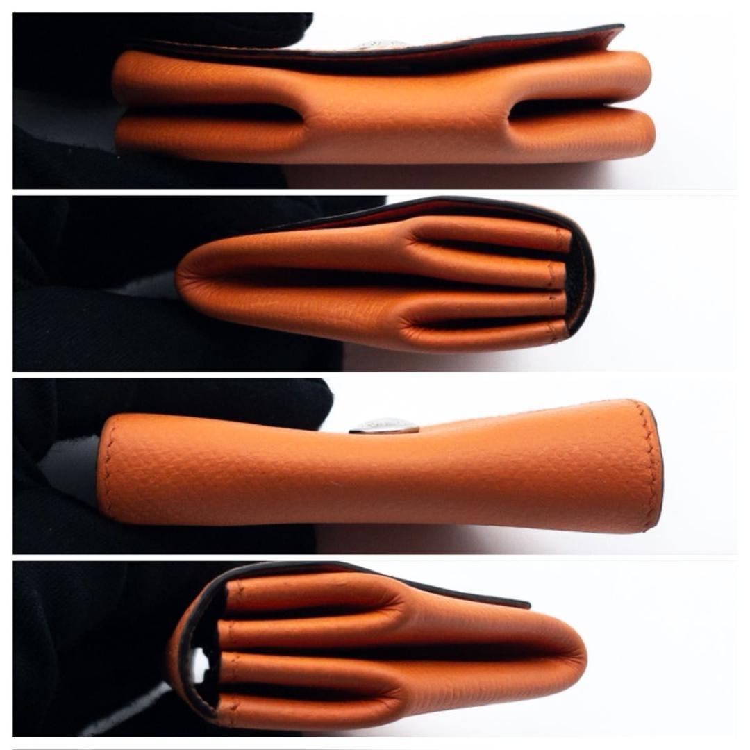【極美品】HERMES ルヴァンキャトル　ケース　小銭入れ　オレンジ