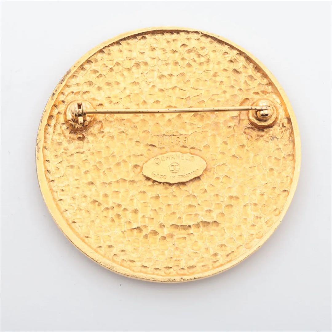 CHANEL ブローチ　1169 ヴィンテージ　GP ライオン　ラウンド　箱付き