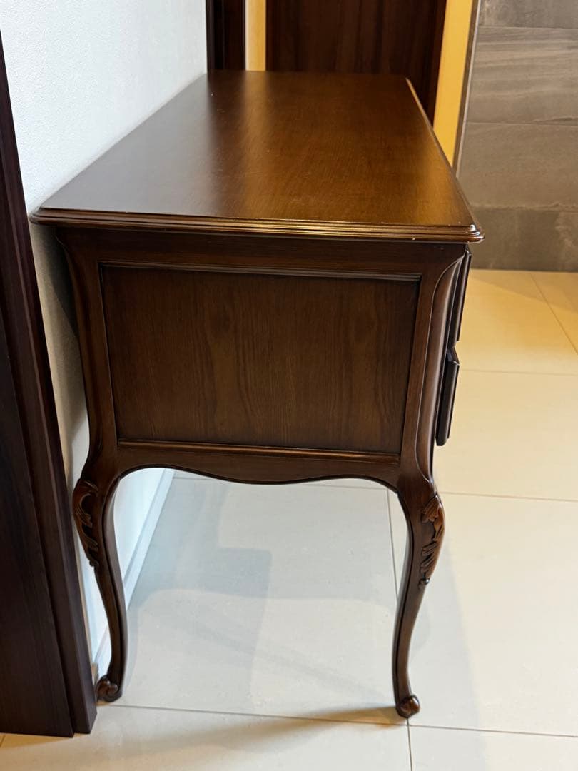 Vivishop様　英国調　アンティーク木製デスク ダークブラウン