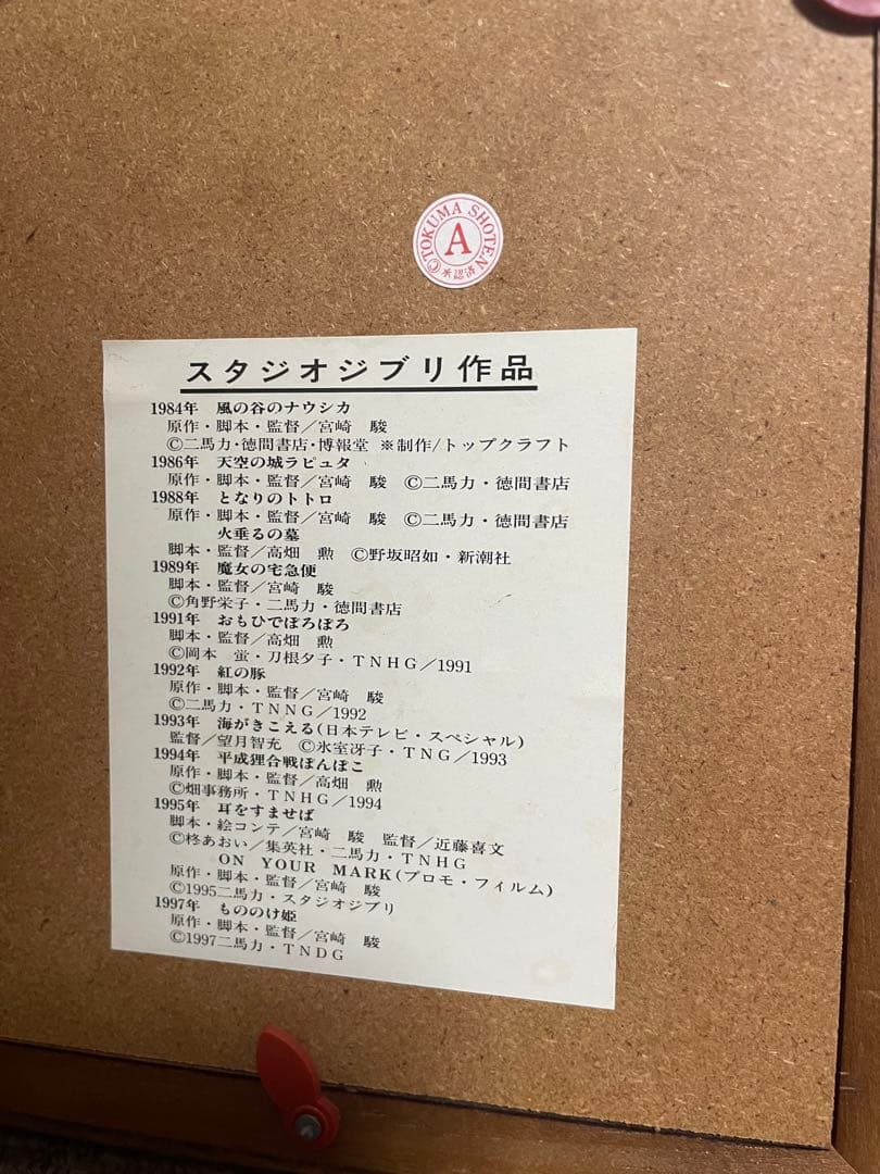 ジブリピンバッジセット額装　1998個限定　NO.0414 レアレトロ