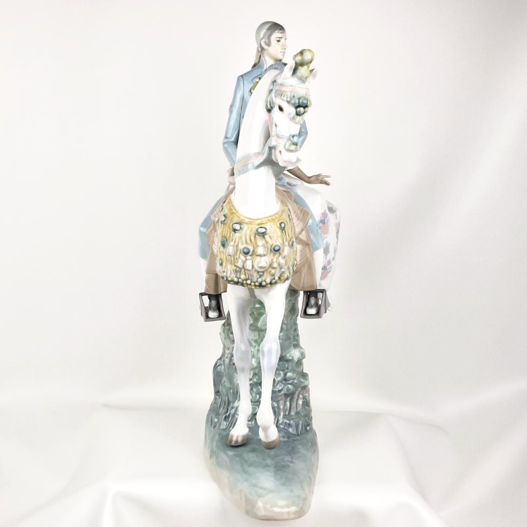 【希少・大型45cm・クリーンアップ済】リヤドロ／馬に乗ったカップル／F19-S