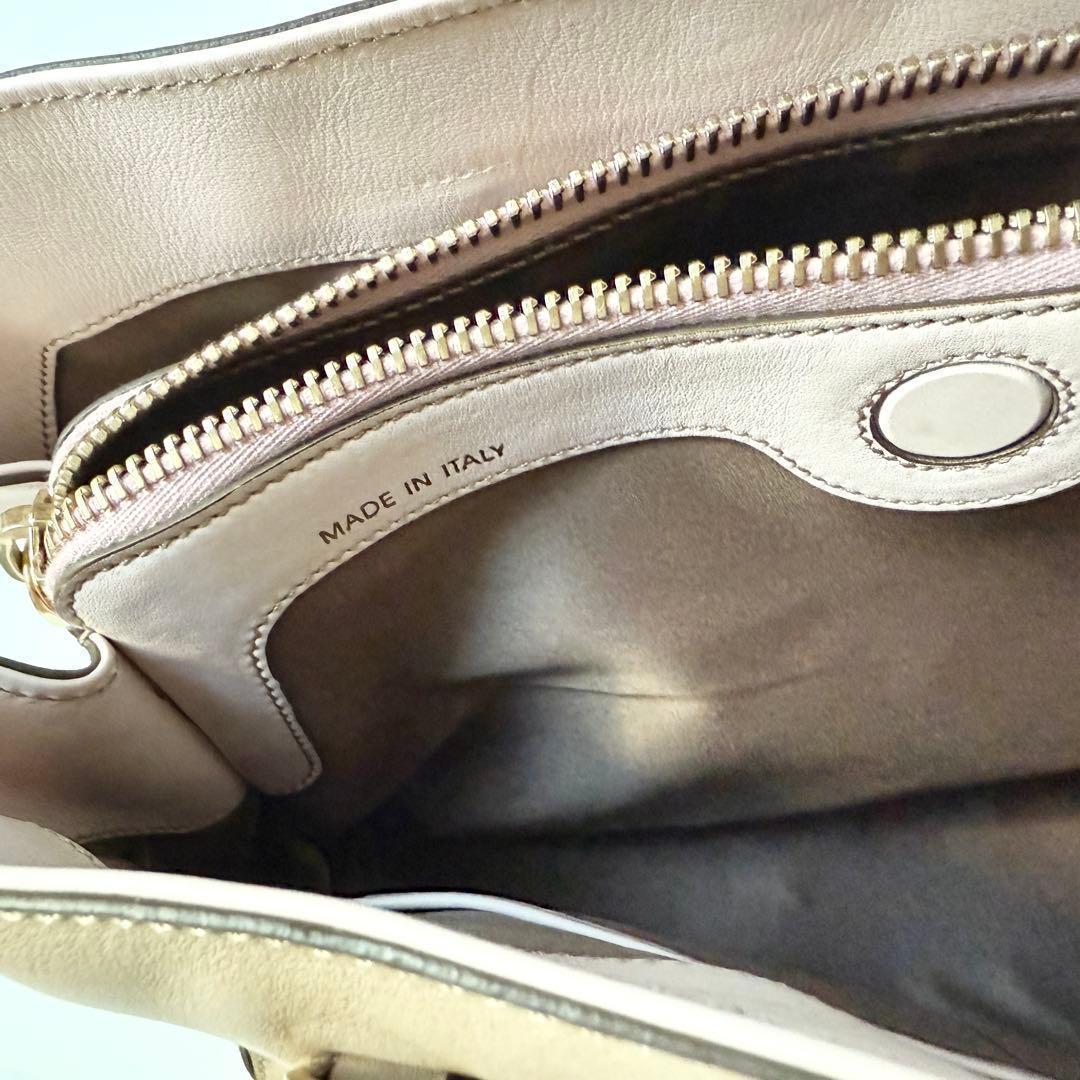 TODS トッズ Dキューブバッグ ピンク ベージュ ハンドバッグ