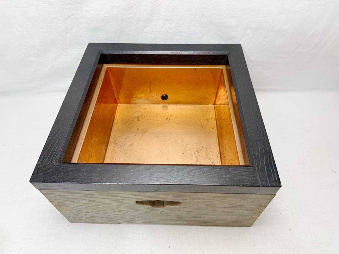 茶道具 焼杉 置炉 野々田電熱器 電気炭 敬典造 丸釜釜印 3点セット 元箱