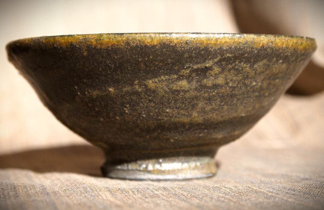 人気作家★加地学【師：森岡成好】★窯変黒茶碗D