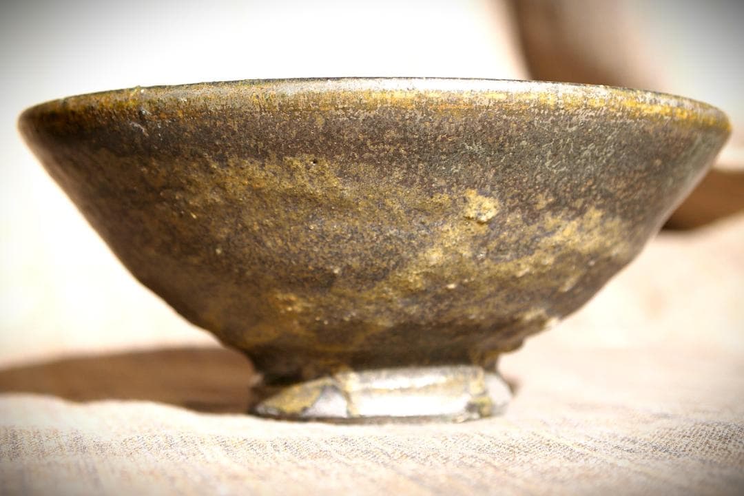 人気作家★加地学【師：森岡成好】★窯変黒茶碗D