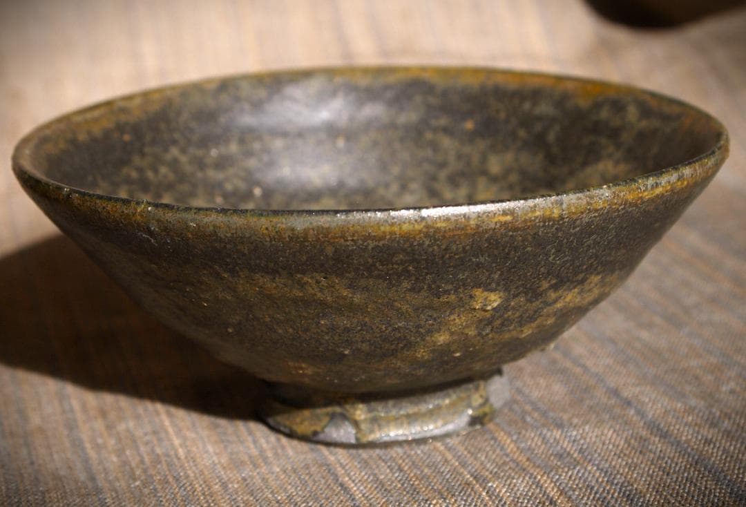 人気作家★加地学【師：森岡成好】★窯変黒茶碗D